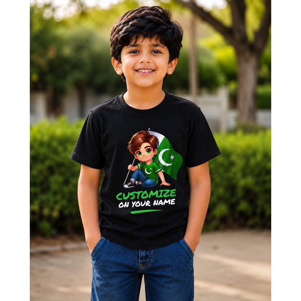 customize name 14 august Printed boys & girls Tshirt