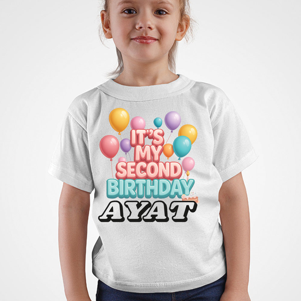 Sharrys Customise Birthday T Shirt with Age and Name option