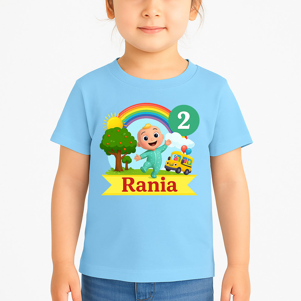 Sharrys COCO MELON Customise Birthday Girl T Shirt with Age and Name Option