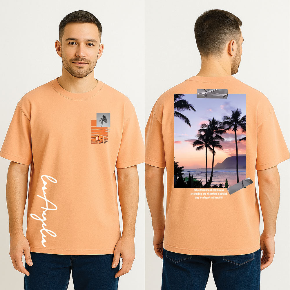 Beach Night Drop Shoulder T Shirt