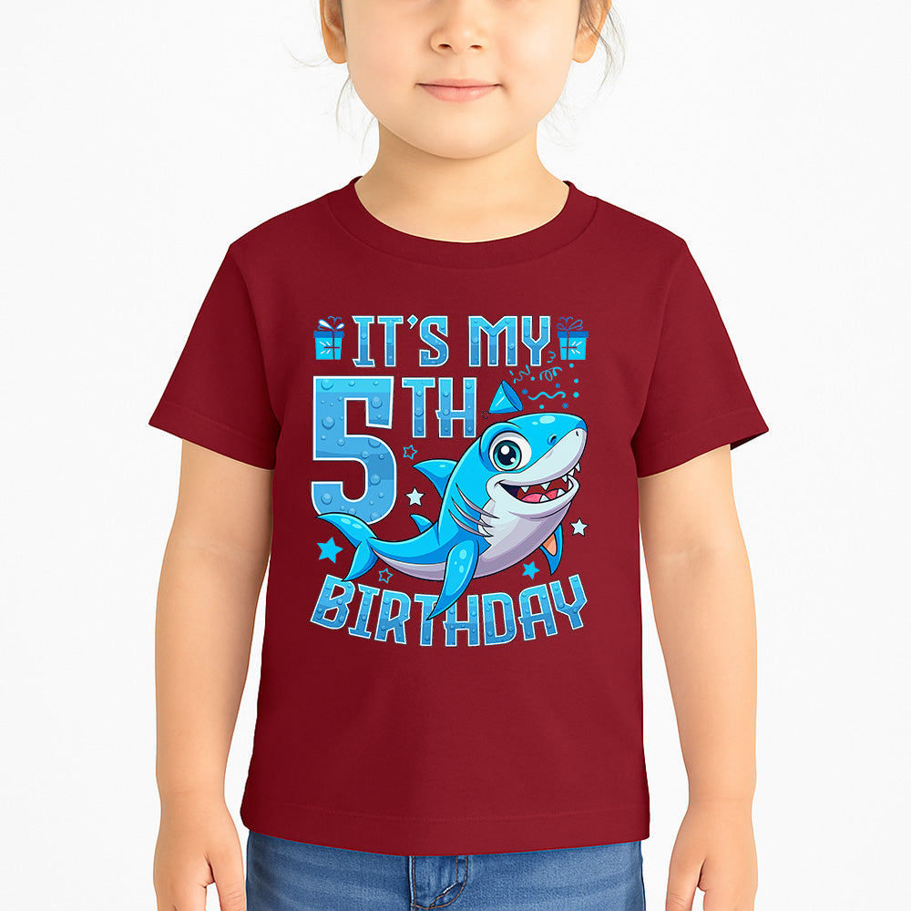 Sharrys Baby Shark Customise Birthday T Shirt with Age and Name option
