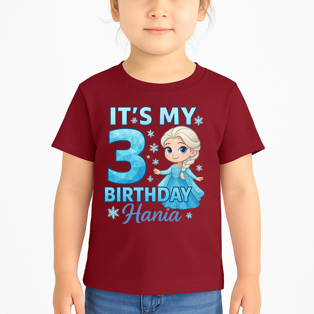 Frozen Birthday T shirt with Age And Name Option