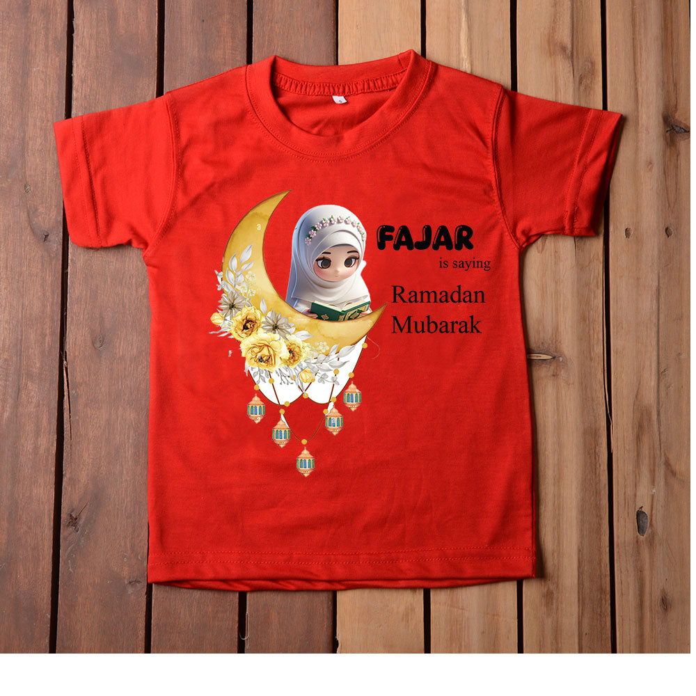 Ramzan Mubarak Customize T Shirt (Girl)