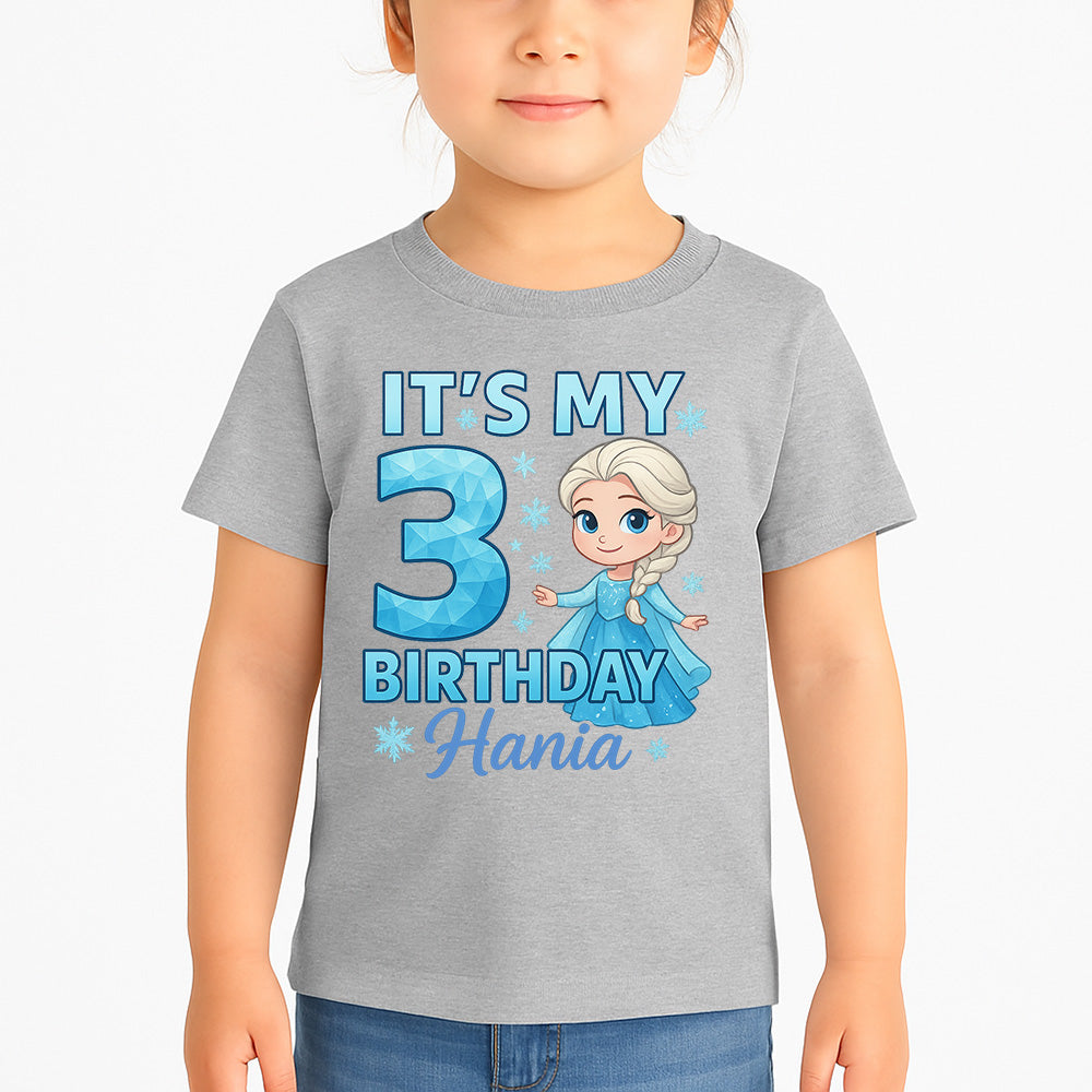 Frozen Birthday T shirt with Age And Name Option