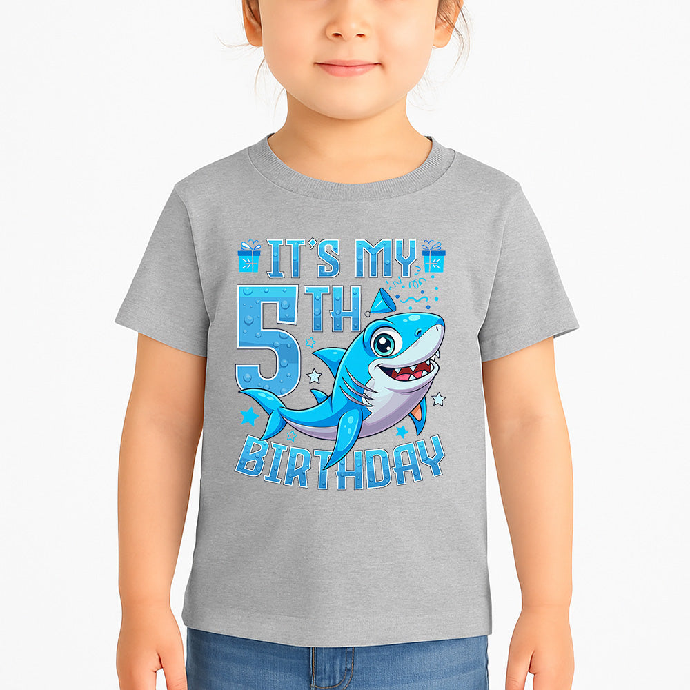 Sharrys Baby Shark Customise Birthday T Shirt with Age and Name option