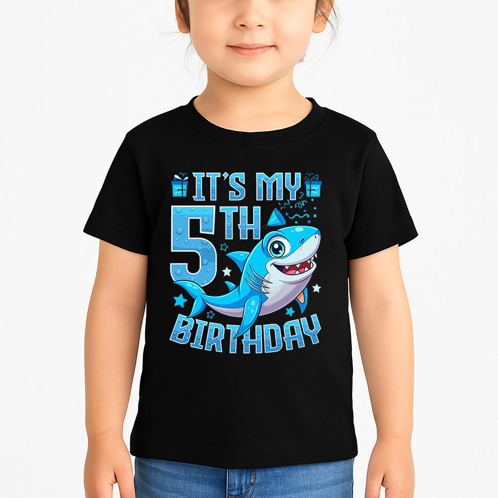 Sharrys Baby Shark Customise Birthday T Shirt with Age and Name option
