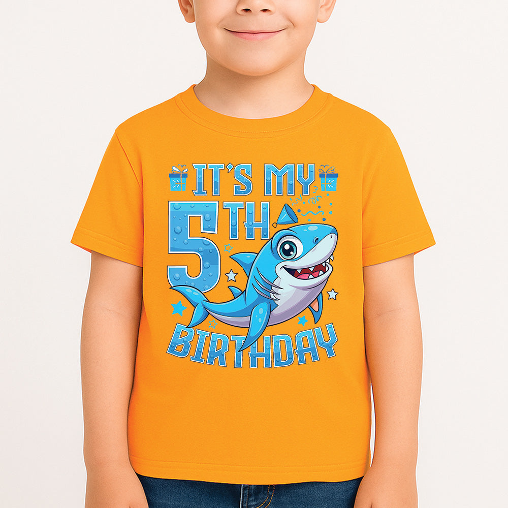 Sharrys Baby Shark Customise Birthday T Shirt with Age and Name option
