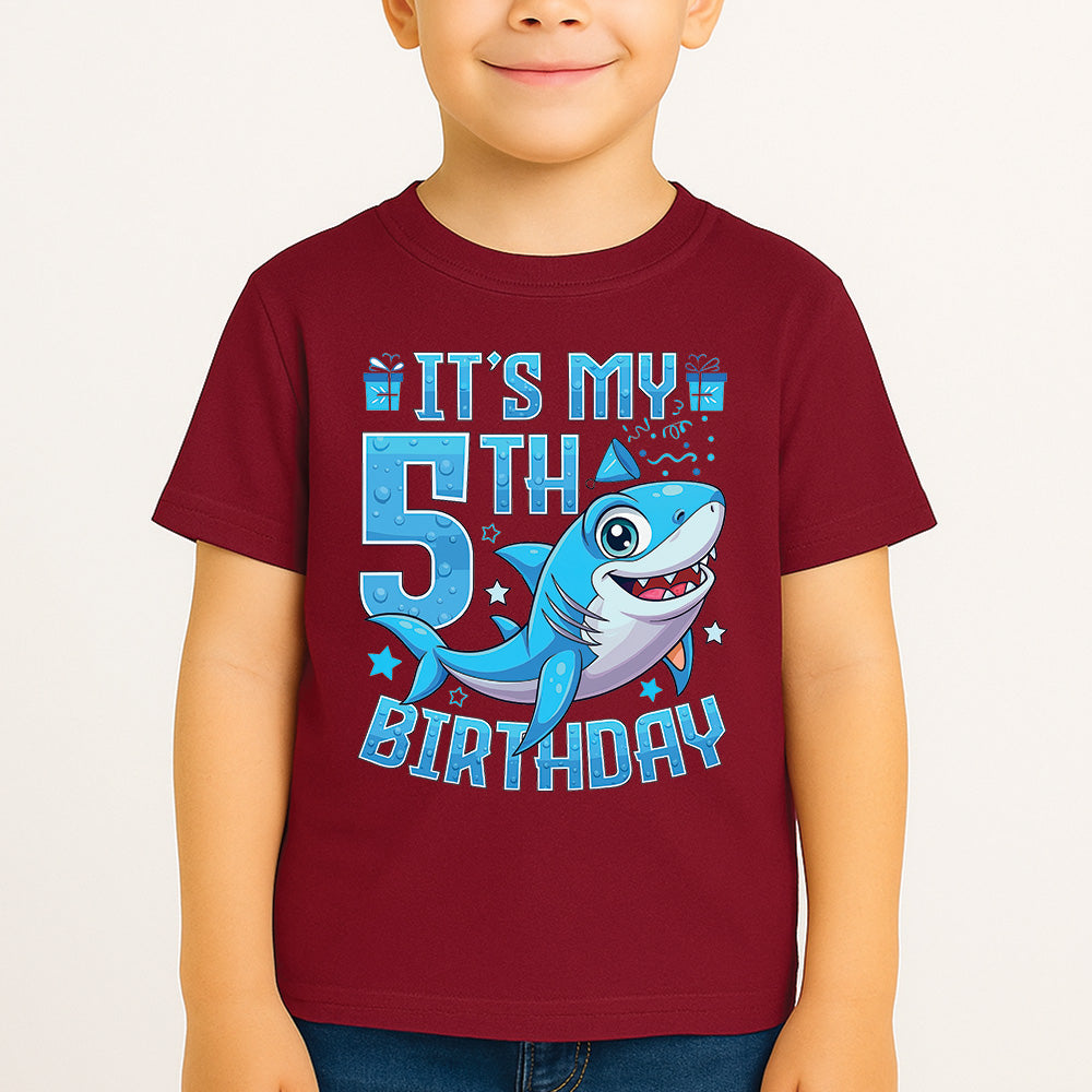Sharrys Baby Shark Customise Birthday T Shirt with Age and Name option