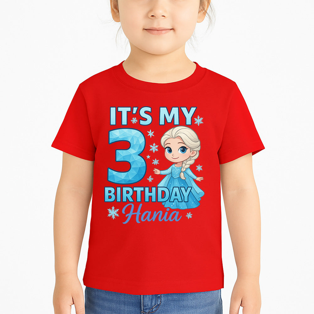 Frozen Birthday T shirt with Age And Name Option