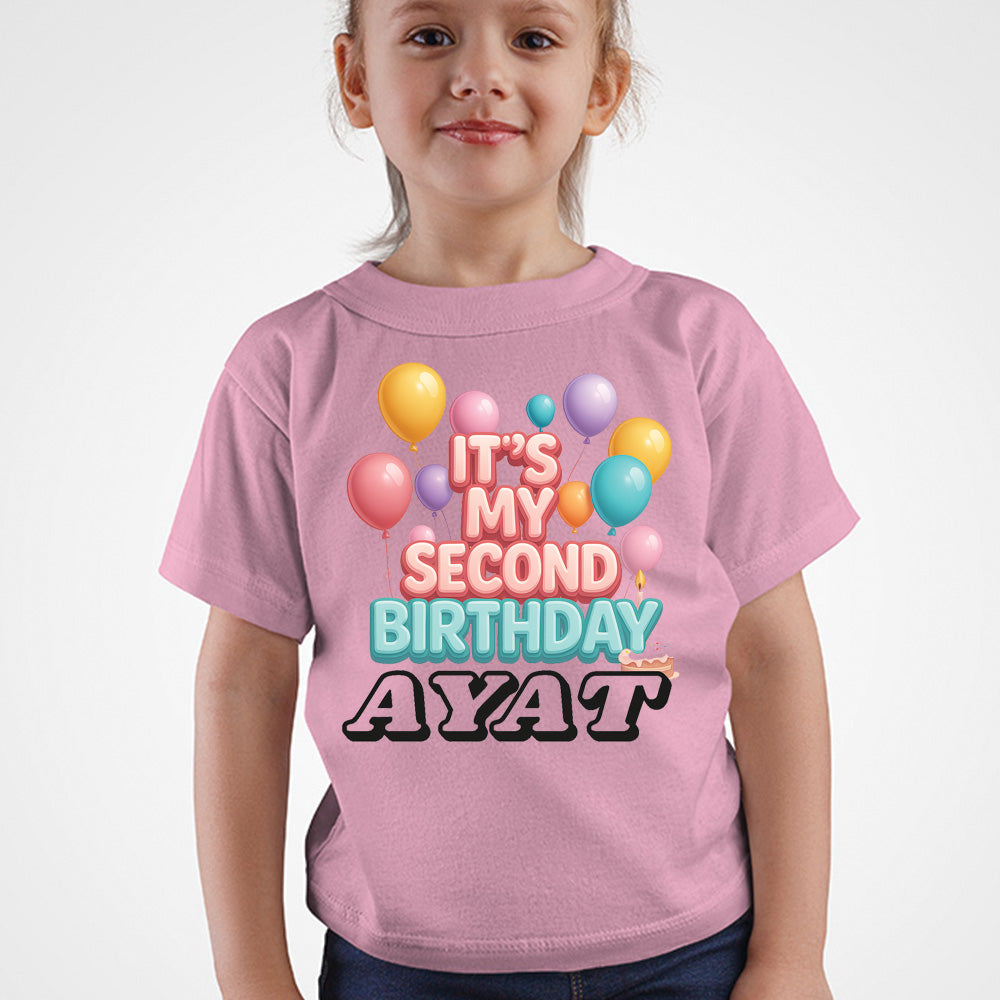Sharrys Customise Birthday T Shirt with Age and Name option