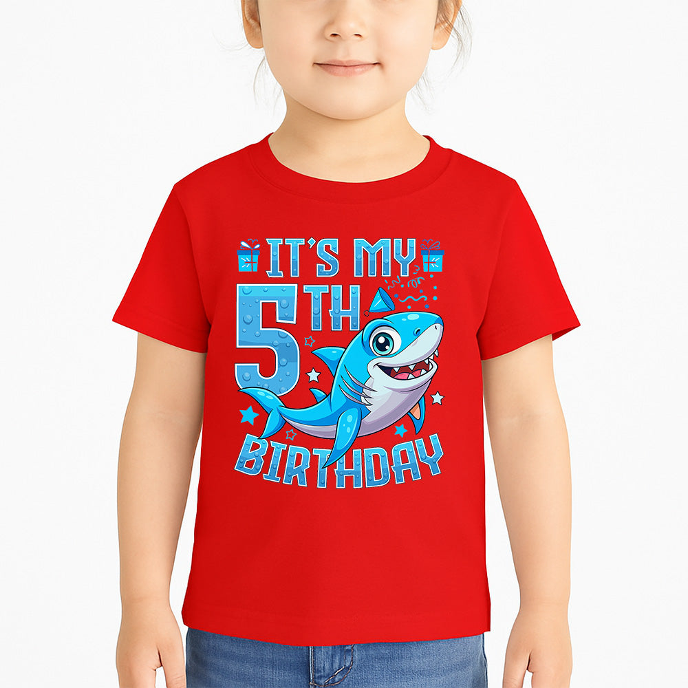 Sharrys Baby Shark Customise Birthday T Shirt with Age and Name option