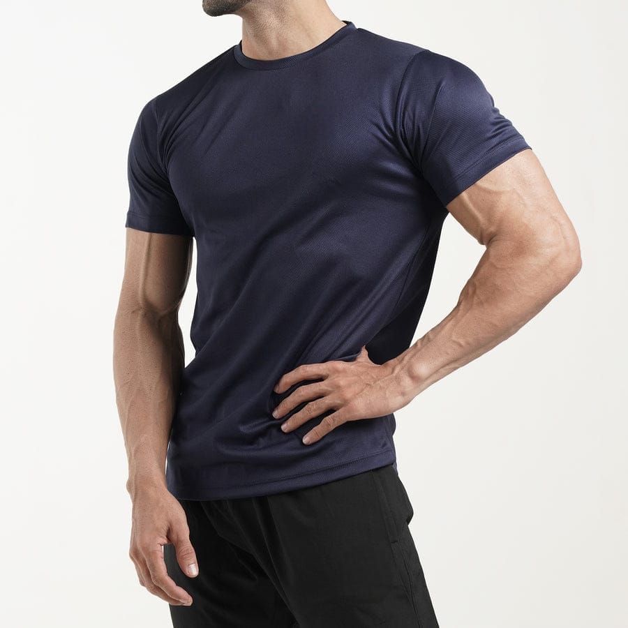 Navy Blue Dry Fit Mens Tshirt