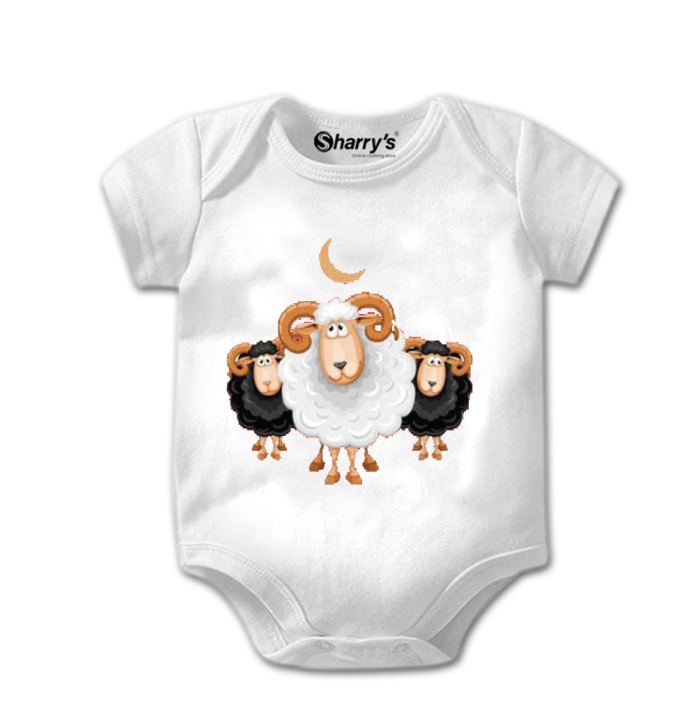 sheep design for bakra eid ROMPER