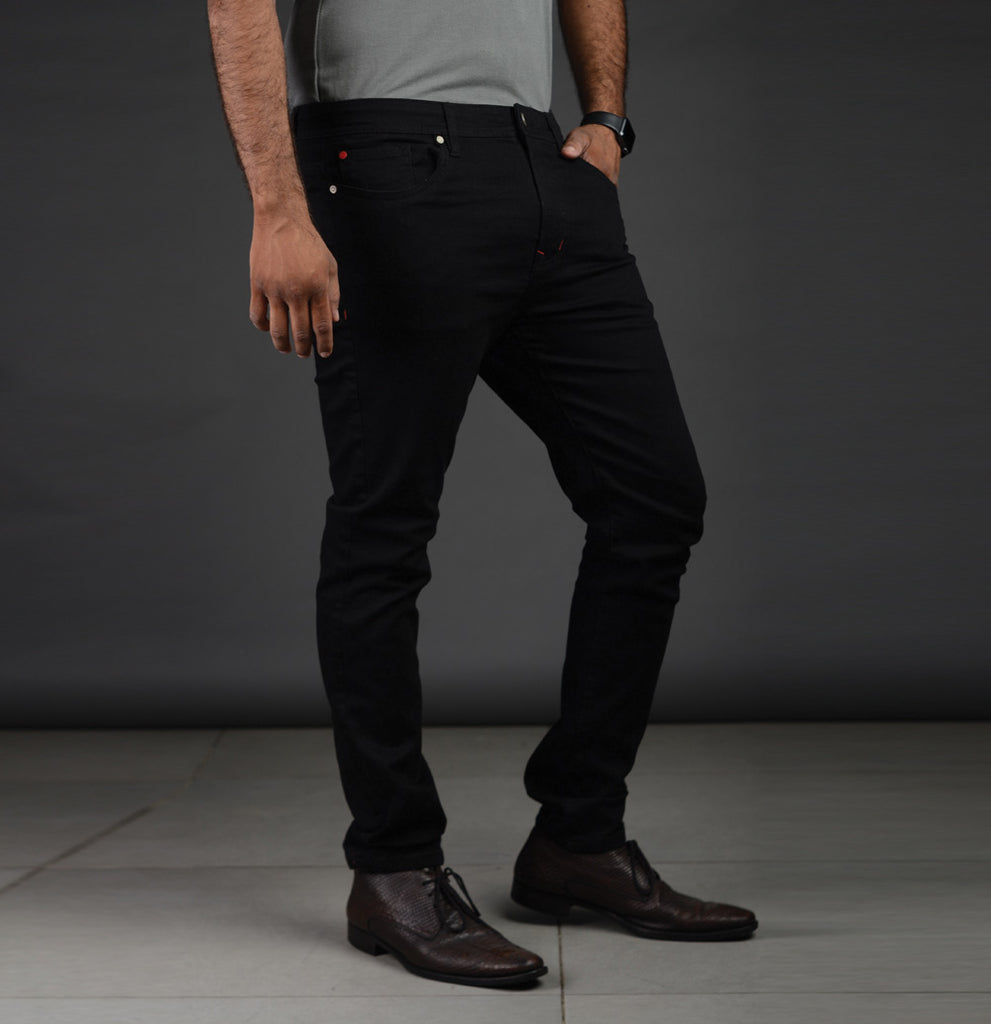 Slim-Fit Jet Black Jeans