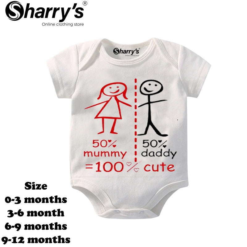 50% mammi - 50% daddy Romper