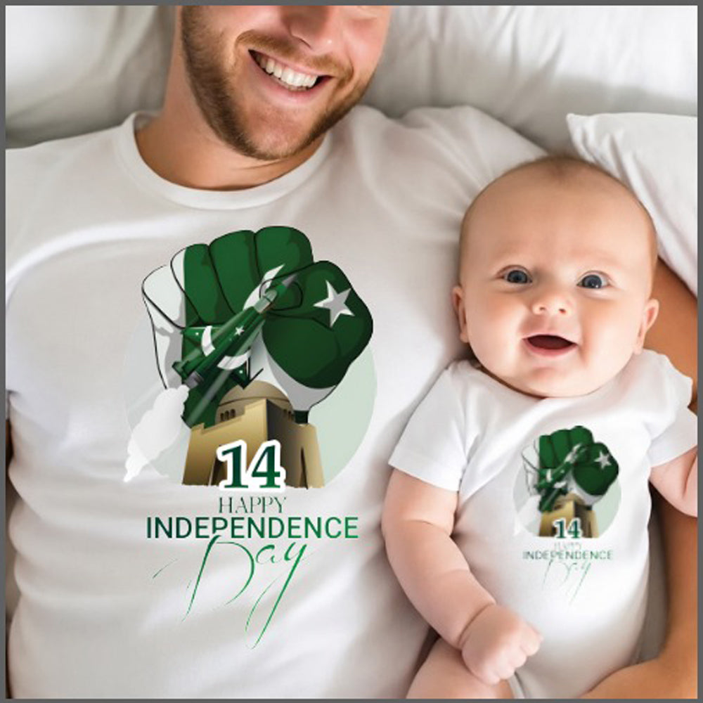Pakistan Independence Day Dad & Baby Matching Shirts – Premium Cotton