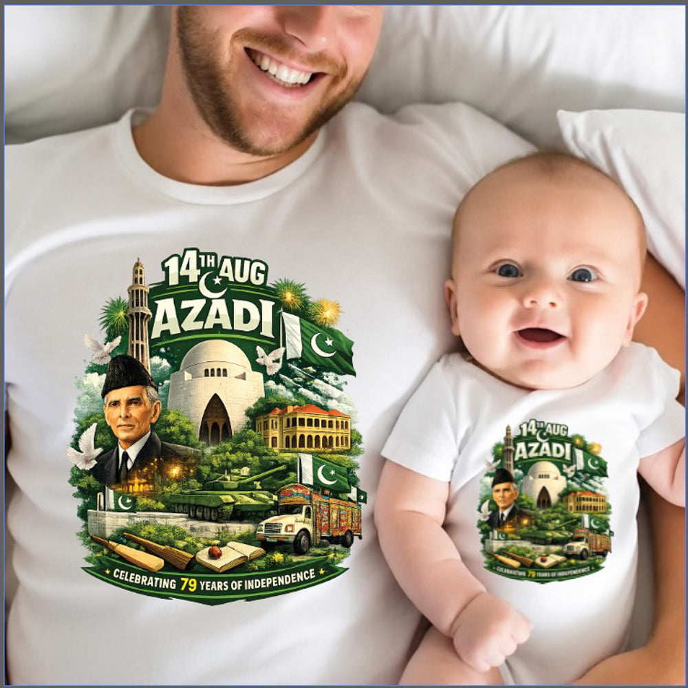 Pakistan Independence Day Dad & Baby Matching Shirts – Premium Cotton