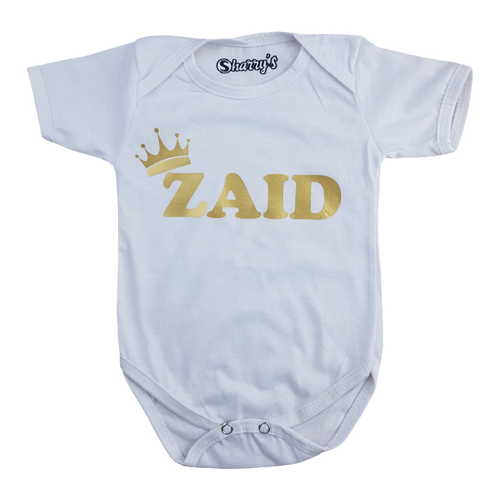 Mat Gold Customise Name Romper