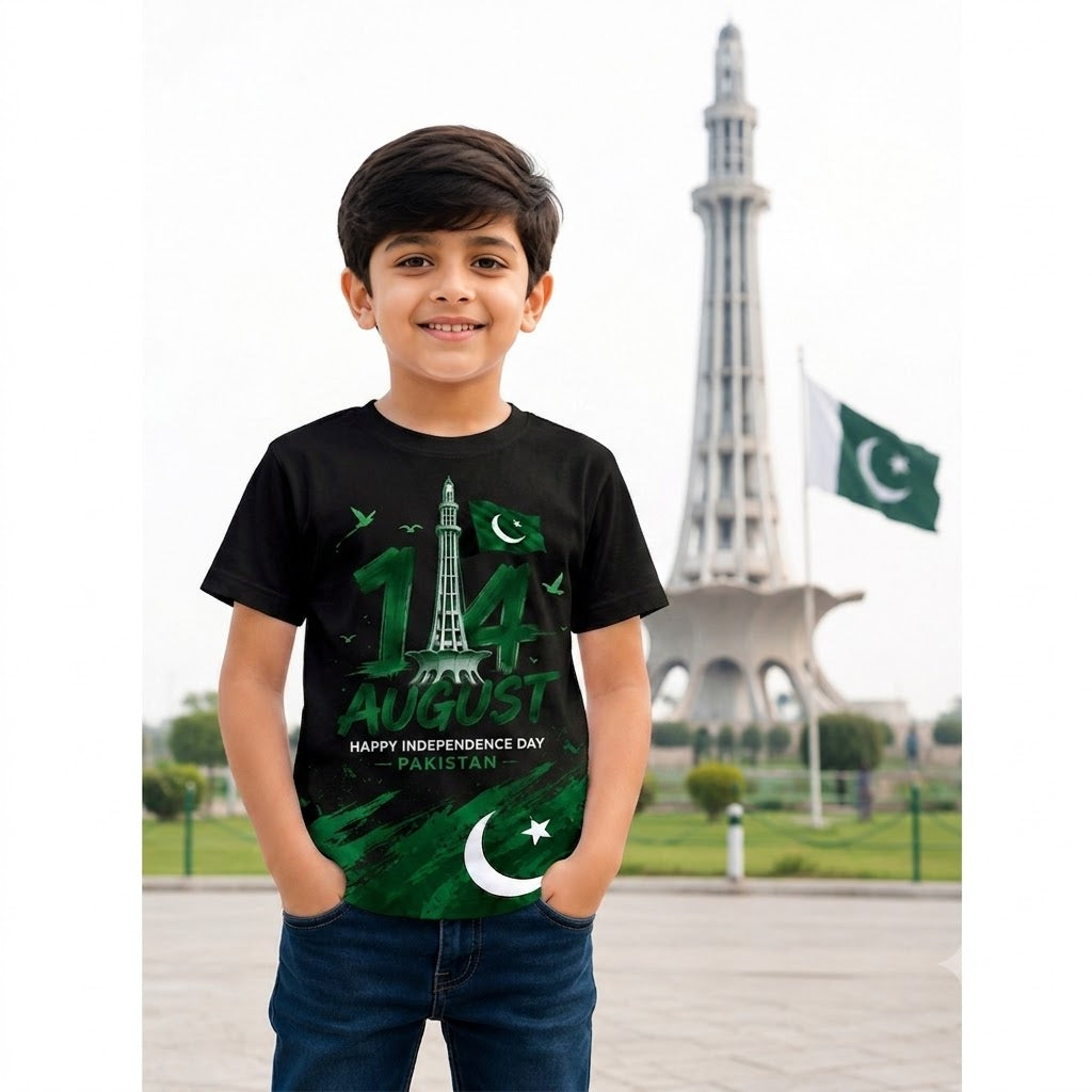 14 august boys & girls Tshirt