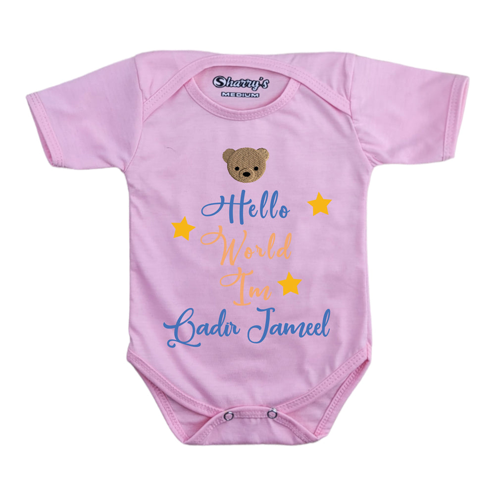 Hello World Customise Name Romper