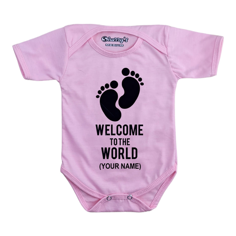 Welcome To The World Customise Name Romper