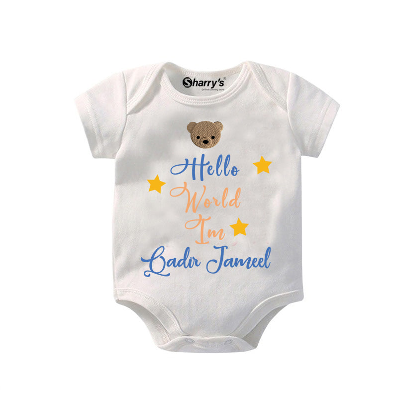 Hello World Customise Name Romper