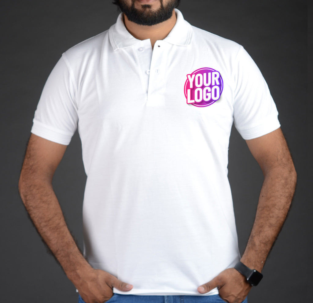 Create your own unique t-shirt with sharrys Custom Logo on T-Shirt! Upload your own Logo file and let us transfer it onto the shirt, making you stand out from the crowd. Personalize your style and be proud to show off your unique designs