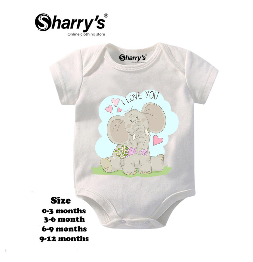 I LOVE YOU ELEPHANT ROMPER