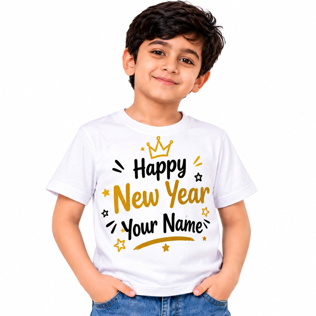 Customize Happy New Year T-Shirt for Kids