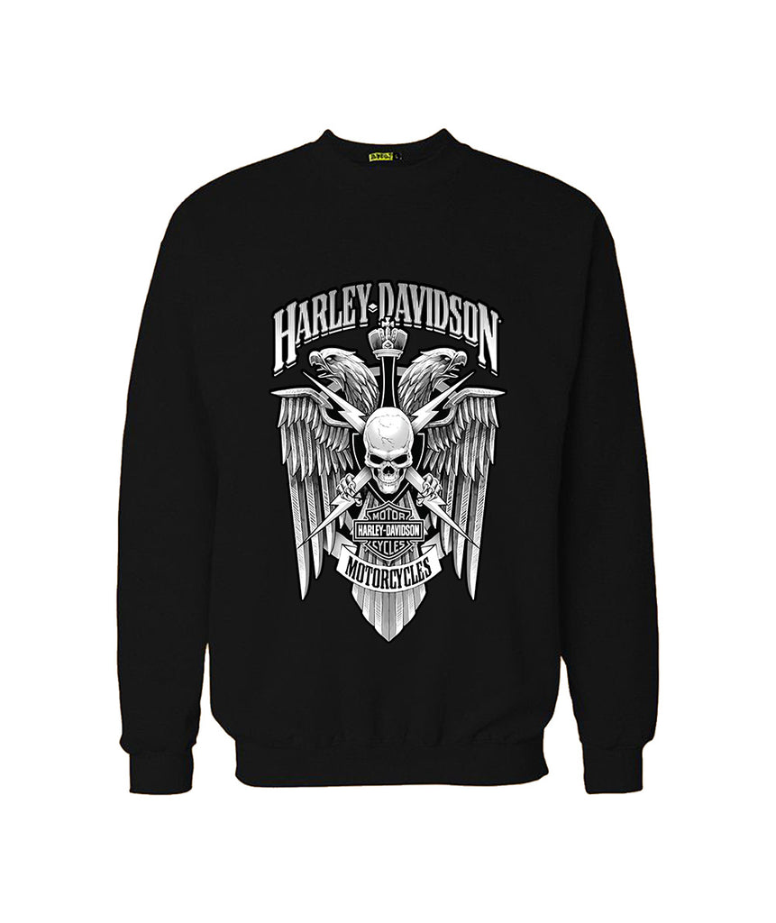 Graphic Design Printed Sweatshirt For Men (Harley Davidson)