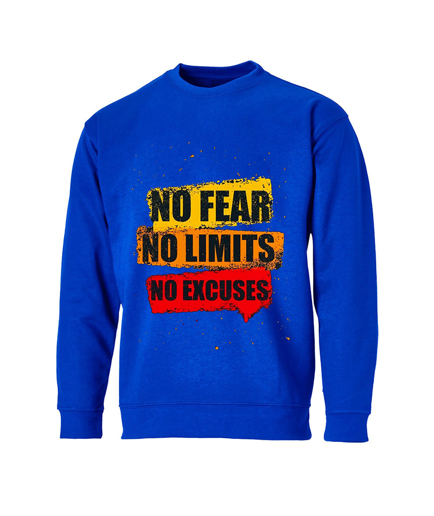 Graphic Design Printed Sweatshirt For Men (NO-FEAR NO-LIMITS)