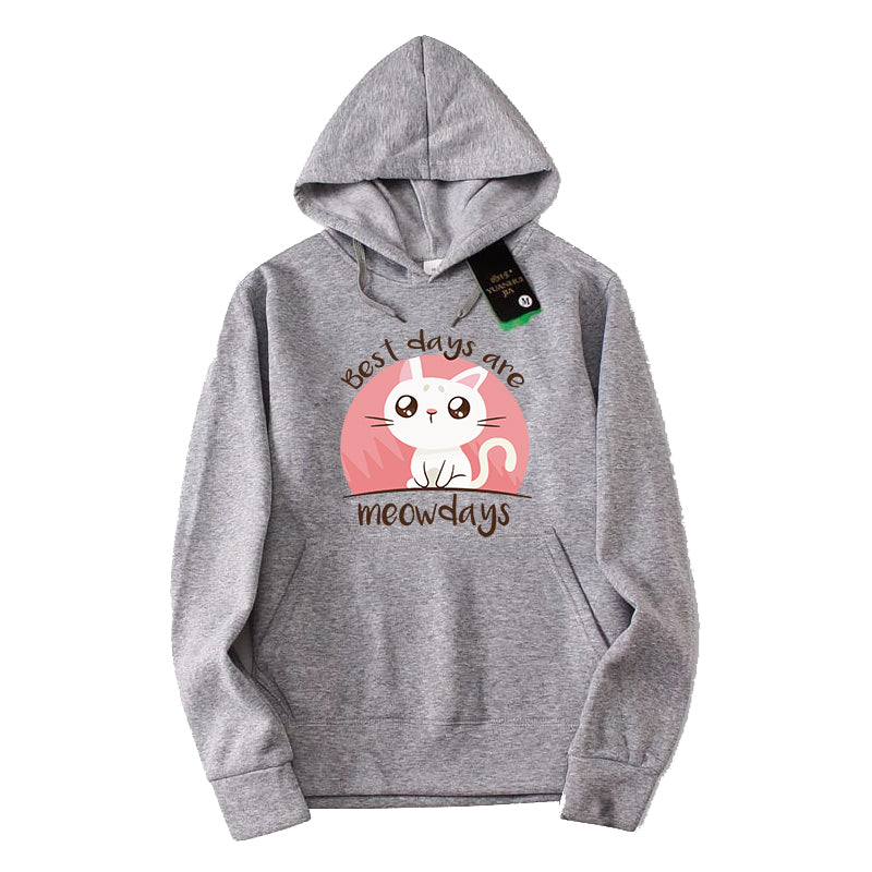 Printed HOODIE For Women (BEST DAY ARE MEOW DAY)