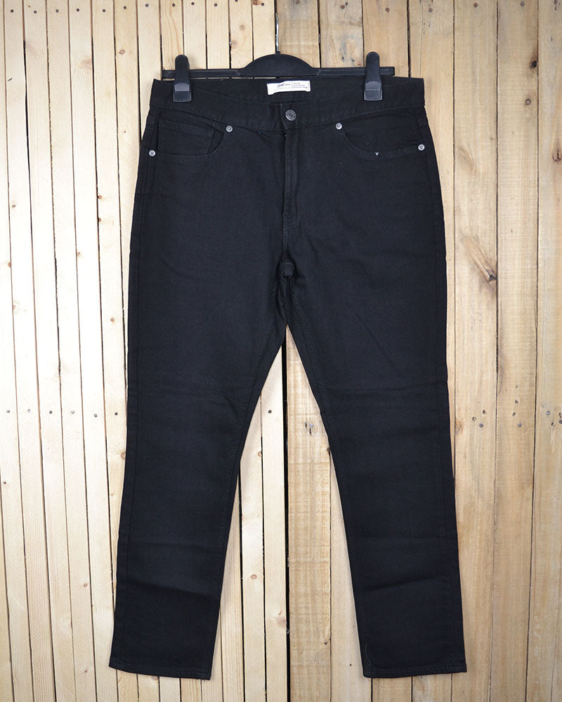 Export Leftover Black Straight Fit Men Jeans