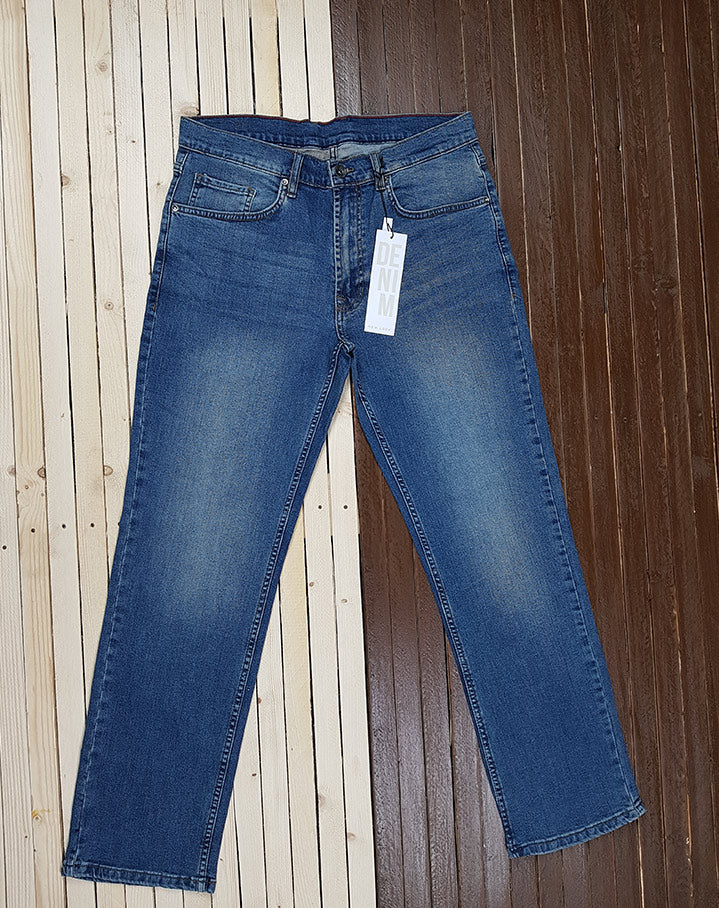 Slim-Fit Export Leftover Light Blue Jeans For Men