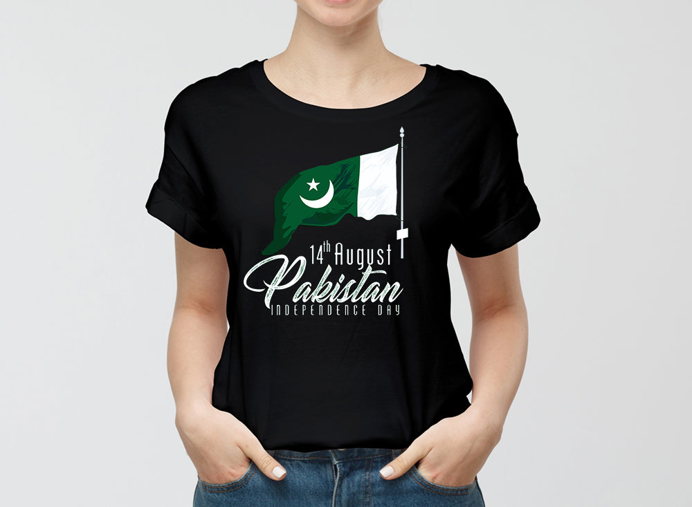 Graphic Design T Shirt Independence Of Pakistan