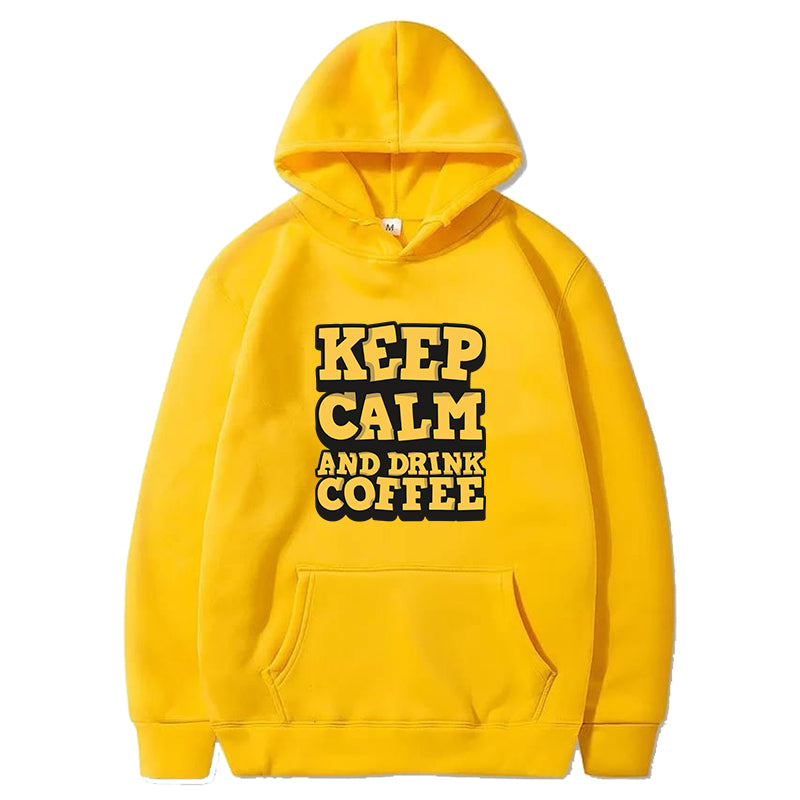 Printed HOODIE (KEEP CALM AND DRINK COFFEE)