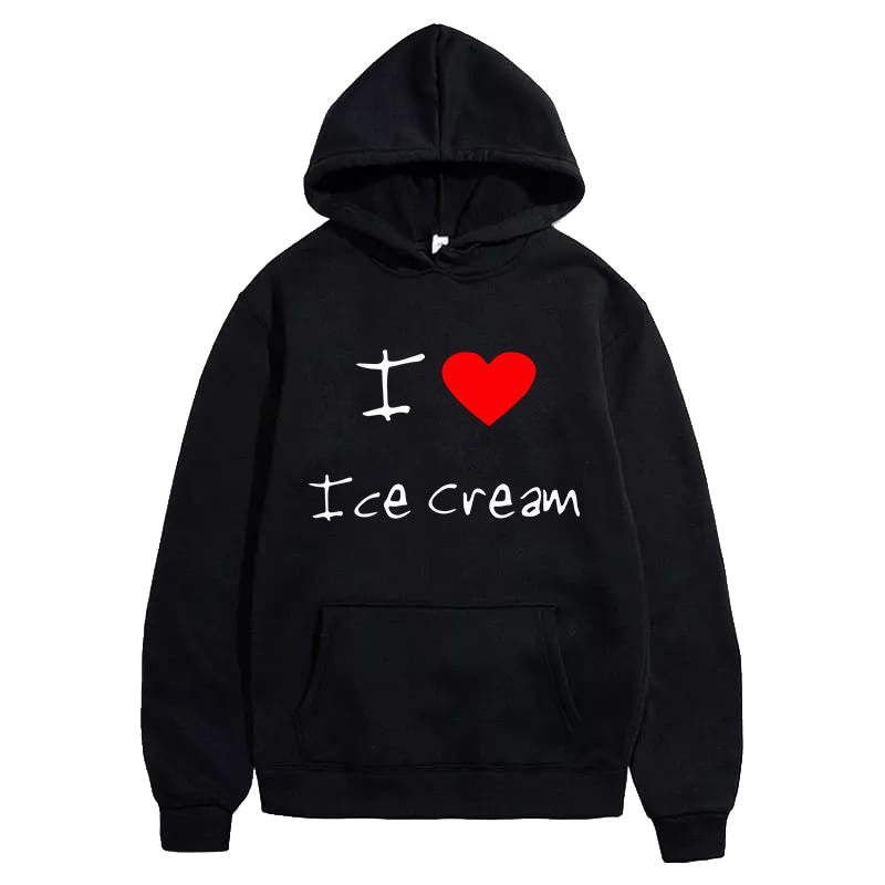 Printed HOODIE For Women (I LOVE ICECREAM)