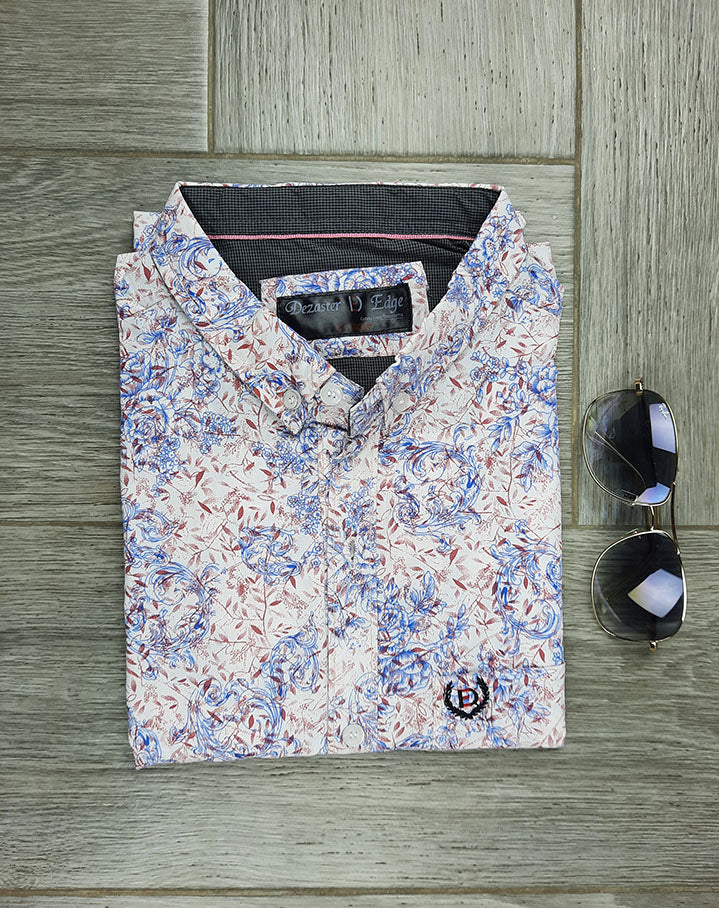 FLOWERS PRINTED DESIGN SHIRT