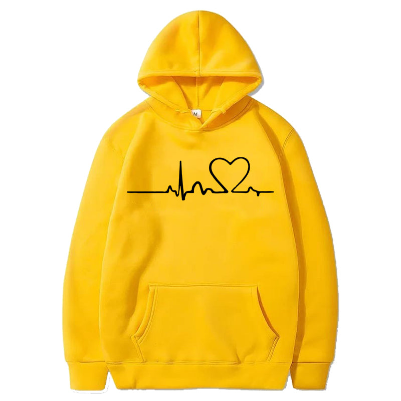 Printed HOODIE For Women (HEARTBEAT)