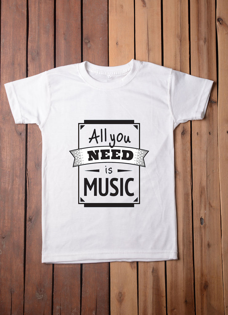 Graphic Design T Shirt (All You Need Is Music)
