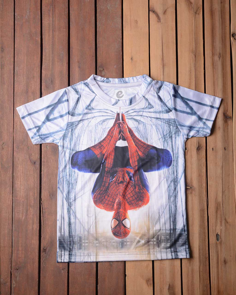 Allover Printed Spiderman T Shirt