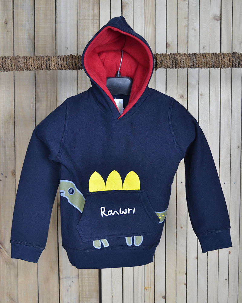 Hoodie For Kids (STEGOSAURUS) Navy Blue