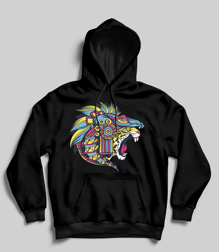 LION FACE PRINTED HOODIE