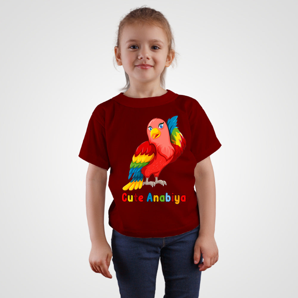 Colorful Parrot T Shirt With Name