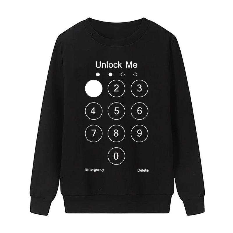 Printed Sweatshirt For Women (UNLOCK ME)