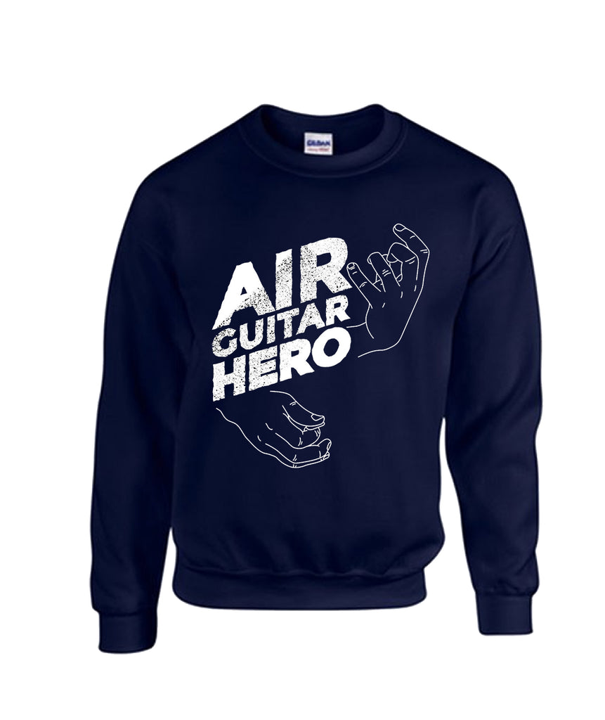 Graphic Design Printed Sweatshirt (Air Guitar Hero)