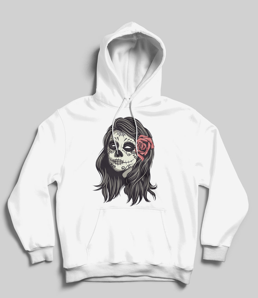 Face Art Printed Pullover Hoodie