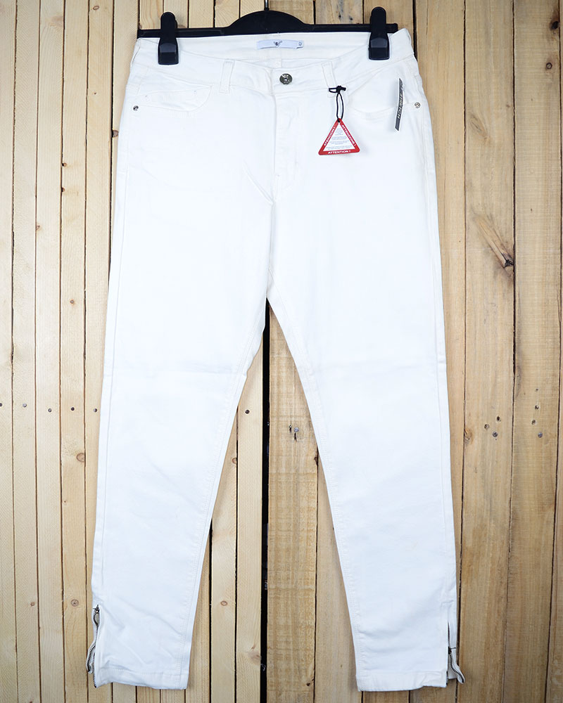 Export Leftover Women's White Jeans