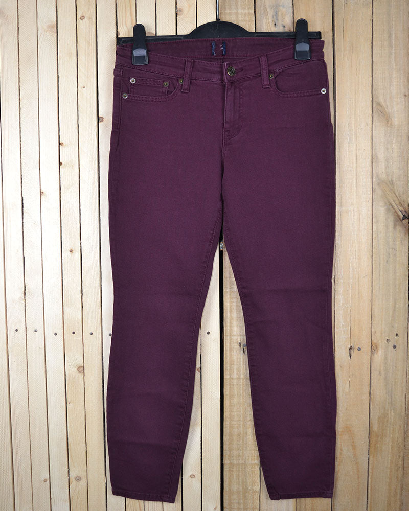 Export Leftover Maroon Slim Fit Jeans