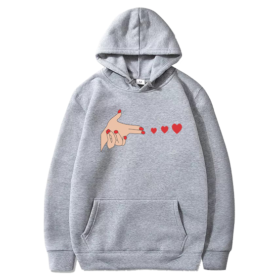 HAND & HEARTS PRINTED DESIGN HOODIE